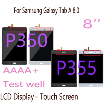 100% Оригинальный ЖК-дисплей Для Samsung Galaxy Tab A 8,0 SM-P350 P350 SM-P355 P355 ЖК-дисплей С Сенсорным Экраном Дигитайзер В Сборе Замена