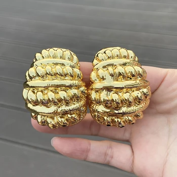 2023 Новые популярные серьги-кольца диаметром 45 мм для женщин из 18-каратного золота, серьги в форме цветка диаметром 5 мм, повседневные серьги для повседневной носки