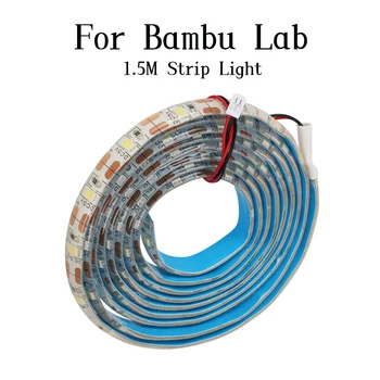 2шт Светодиодные Ленты Для 3D-принтера Bambu Lab p1p LED Light Bar Kit 5V 150/300 см IP44 Водонепроницаемая Осветительная Лампа Для Bambulab
