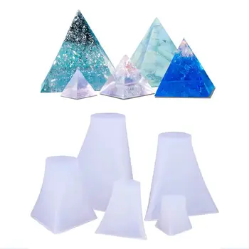 5шт Пирамидальных силиконовых форм Форма для литья смолы Orgone Пирамидальная форма Ювелирные инструменты