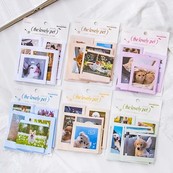 6 упаковок/лот Трогательная серия для домашних животных, ретро креативные украшения, бумажные маскирующие наклейки washi 