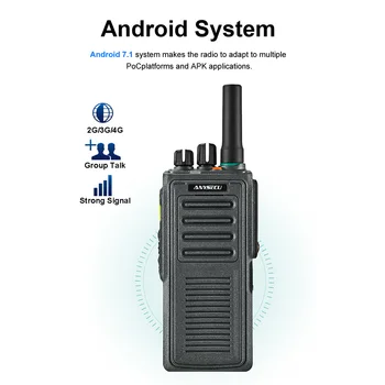 Anysecu HD765 4G LTE POC Радио IP67 Водонепроницаемая Портативная рация Android 7,1 GPS Type-C и M6 Интерфейсы 4000 мАч с двумя SIM-картами