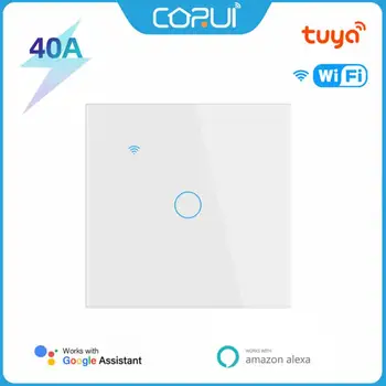 CORUI Tuya WIFI + Bluetooth Умный Водонагреватель Переключатель Бойлера 40A 8000 Вт EU Stadanrd Умный Переключатель Работает С Alexa Google Home