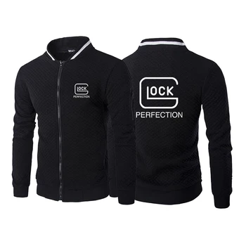 Glock Perfection Shooting Print Новая Высококачественная куртка Casua с воротником-стойкой на молнии, мужская Бейсбольная куртка, Модная Повседневная одежда