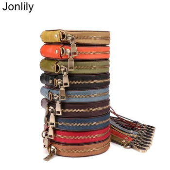 Jonlily Женский маленький круглый кошелек из натуральной кожи, модная сумка для карточек, ретро-мини-сумочка, элегантный кошелек для монет для подростков -KG286