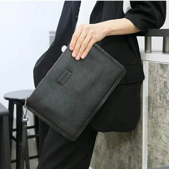 LEBSGE Новая простая повседневная сумка-клатч в клетку, стильная мужская сумка-конверт, мужская сумка на запястье, сумка для Ipad, сумка для мобильного телефона.