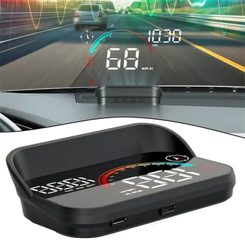 M22 Автомобильный Головной Дисплей Скорость об/мин МИЛЬ/ч HUD GPS Спидометр Проектор Экран Приборной Панели с Сигнализацией Превышения Скорости Одометром Для Всех автомобилей