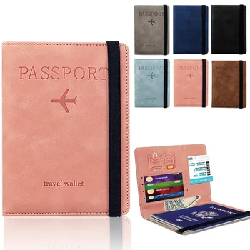 PU RFID-обложка для паспорта, кошелек для кредитных ID-карт, Водонепроницаемая повязка для деловых документов, держатель для паспорта, Многофункциональный протектор для путешествий