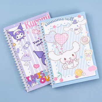 Sanrio Hello Kitty Kuromi My Melody Cinnamoroll Coil Book Книга Дневник ученика начальной школы Тетради Блокноты Для записей Бухгалтерская Книга