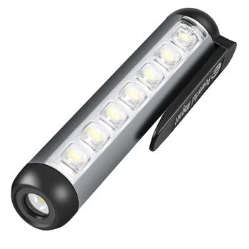 XPE Мини светодиодный фонарик Рабочая лампа USB Перезаряжаемый фонарик + COB лампа с шариками Фонарик с зажимом-магнитом