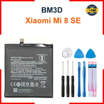 Xiao mi 100% Оригинальный BM3D Аккумулятор емкостью 3020 мАч Для Xiaomi Mi 8 SE Mi8 SE Mi8SE BM3D Высококачественные Сменные Батареи Для Телефона