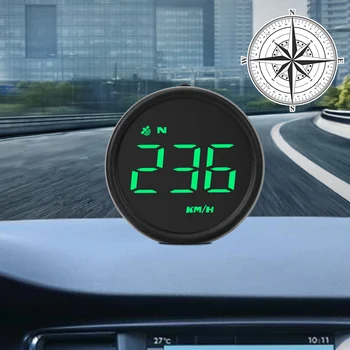 Автомобильный HUD GPS Спидометр Измеритель Скорости Сигнализация Головной Дисплей Компас Умный Цифровой Датчик 4WD Автоаксессуары Мотоцикл Универсальный