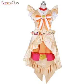 Аниме Glitter Force Glitter Lucky Akane Hino Dress Cure Солнечный Блеск Sunny Princess Pretty Cure Косплей Костюм на Хэллоуин