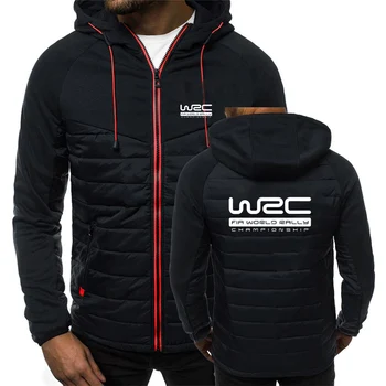 Весенне-осенние мужские толстовки с принтом Чемпионата мира по ралли WRC, классическая модная однотонная куртка на молнии с подкладкой с длинным рукавом.