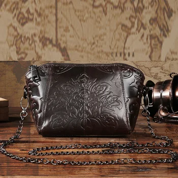 Высококачественная сумка-мессенджер из натуральной кожи первого слоя, женская винтажная сумка-кошелек через плечо с роскошным принтом