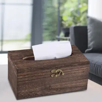 Деревянная коробка для салфеток, Держатель для бумажных салфеток, Диспенсер, Декор для ванной Комнаты, Офисного стола