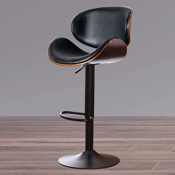 Дизайнерские Кухонные барные стулья Nordic Counter Поворотные барные стулья для завтрака, Табуреты для барной мебели с высокой косметикой, Регулируемые по высоте, HY
