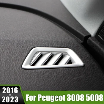 Для Peugeot 3008 5008 GT Hybrid 2016-2018 2019 2020 2021 2022 2023 Приборная Панель Автомобиля Вентиляционное Отверстие Кондиционера Крышка Отделка Наклейка