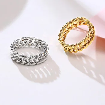 Женская мода в классическом стиле CHUANGCHENG, Персонализированные мужские кольца из нержавеющей стали, размер 6-11