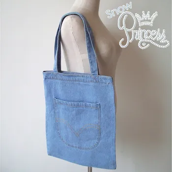 Женская сумка Shopper, простые модные сумки на молнии, Демин, водонепроницаемые сумки через плечо, женские сумки-тоут большой емкости, наплечные сумки для женщин