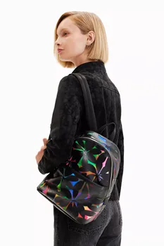 Испанский женский рюкзак из искусственной кожи с цветочным рисунком, полый