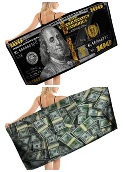 Картина современного искусства, Изображающая Портрет президента-основателя Бенджамина Франклина На Спортивном полотенце для 100-долларовой банкноты