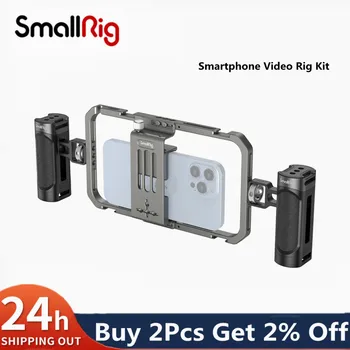 Комплект видеосъемки для смартфона SmallRig, Универсальная подставка для телефона, Легкая боковая ручка для видеомейкера, создания видеофильмов, блогов.