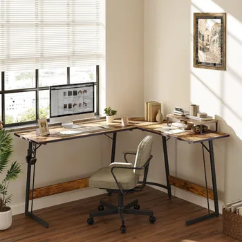 Компьютерный игровой стол Угловой стол с большой подставкой для монитора для домашнего офиса Xi Мебель для письменного стола Бесплатная доставка
