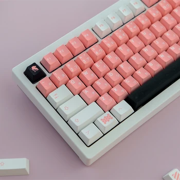 Крышка механической клавиатуры с 129 клавишами вишневого цвета с высокой степенью сублимации Machine 8 Может быть настроена по индивидуальному заказу