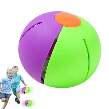 Летающая Тарелка Мяч Для Детей С Разноцветными Огоньками Эластичный Шаг По Мячу Эластичный Шаг По Мячу Летающий Мяч Детский