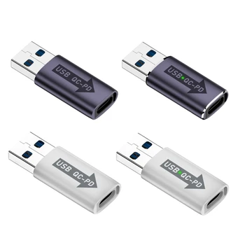 Металлический USB C конвертер USB C Женский в USB мужской адаптер Быстрая передача данных и подача питания для ноутбуков Алюминиевый сплав