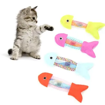 Милый котенок, интерактивная жевательная игрушка в форме серебристой рыбки, мятные игрушки для кошек, товары для домашних животных, Подушки из кошачьей мяты