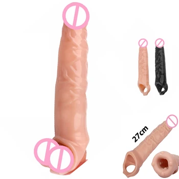 Многоразовый рукав для увеличения головки, презерватив для увеличения члена, удлинитель члена, секс-игрушки для мужчин с задержкой по времени