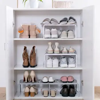 Многослойная вешалка для обуви, выдвижная стойка для обуви, телескопическая стойка для хранения из ABS, экономящие место в доме стеллажи, органайзер для кухонных шкафов