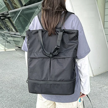 Модный мужской рюкзак из водонепроницаемого нейлона Унисекс, крутая спортивная сумка большой емкости, трендовые школьные сумки, многофункциональная длинная ручка