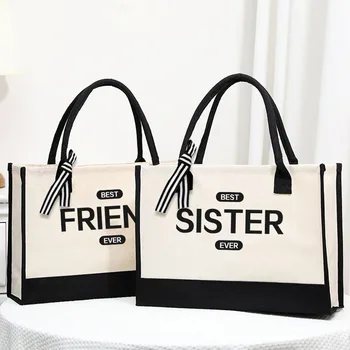Модный тренд большой емкости, черно-белый цвет, сумка для покупок с контрастным сращиванием