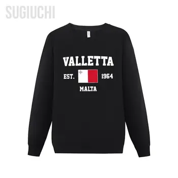Мужские и женские толстовки с капюшоном Malta EST.1964, пуловеры с капюшоном Valletta Capital, толстовки с круглым вырезом, хлопковые унисекс в стиле хип-хоп