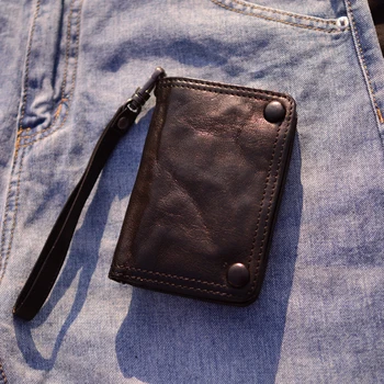 Мужской кожаный клатч AETOO, мягкая кожаная сумка в стиле ретро, длинный кошелек из воловьей кожи, повседневная сумка для мобильного телефона, простая ручная сумка tide