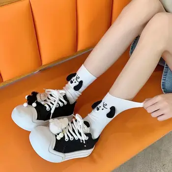 Необычные 3D носки, ультрамягкие 3D носки с собачьими ушками для друзей, сестер, влюбленных, высокоэластичные носки с мультяшным забавным ворсом для женщин