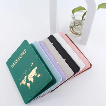 Обложка для паспорта из искусственной кожи, унисекс, простая мода 2023, женская обложка для паспорта, чехол для мужчин, чехол для кредитных карт для проездных документов