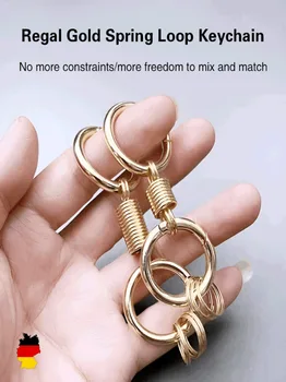 Пара брелок для ключей металлическое пружинное кольцо двойное кольцо кулон талия брелок для ключей металлическое двойное кольцо брелок для ключей