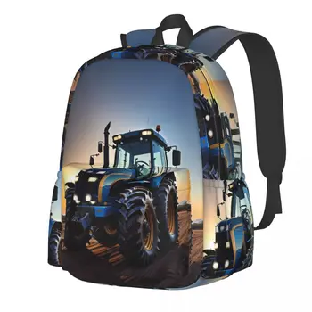 Поиграй с фермерским рюкзаком, принтом трактора, забавными винтажными походными рюкзаками, школьными сумками для девочек, изготовленным на заказ мягким рюкзаком