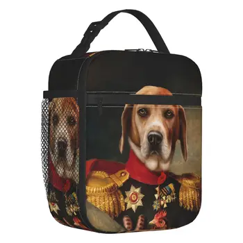 Портрет собаки Бигль, Изолированная сумка для ланча для женщин, Водонепроницаемый Охладитель для домашних животных, Термальный Ланч-бокс, Офис, Пикник, путешествие