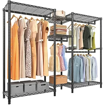 Проволочная вешалка для одежды VIPEK V6, сверхмощная вешалка для одежды, металлический отдельно стоящий шкаф, вешалка для гардероба,