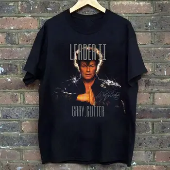 Редкая фирменная черная футболка Gary Glitter Leader II от S до 3XL в подарок фанатам BE375