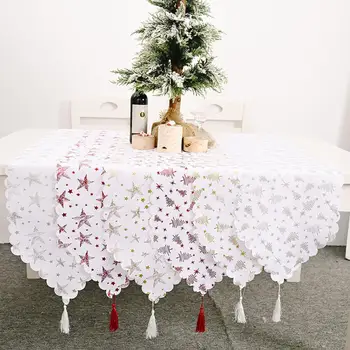 Роскошная настольная дорожка 36x180 см с кисточками для обеденного стола Свадебная вечеринка Рождественский торт Цветочное Украшение мягкой скатерти