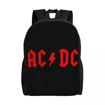 Рюкзак для ноутбука Rock AC DC, мужская и женская повседневная сумка для книг, студенческая сумка, сумки хэви-метал группы
