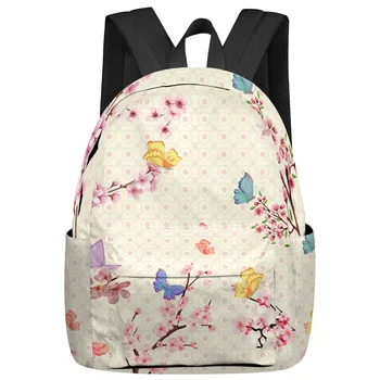Рюкзак с бабочкой, вишневый цвет, слива, школьные сумки для девочек-подростков, Сумка для книг, мужская сумка для ноутбука, Mochila