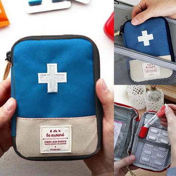 Семейная портативная аптечка первой помощи, уличная красная холщовая медицинская сумка для хранения, уличная бытовая сумка для хранения лекарств, дорожная сумка