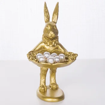 Стеллаж для выставки ювелирных изделий Resin Rabbit, лоток для хранения ювелирных изделий, золото и серебро